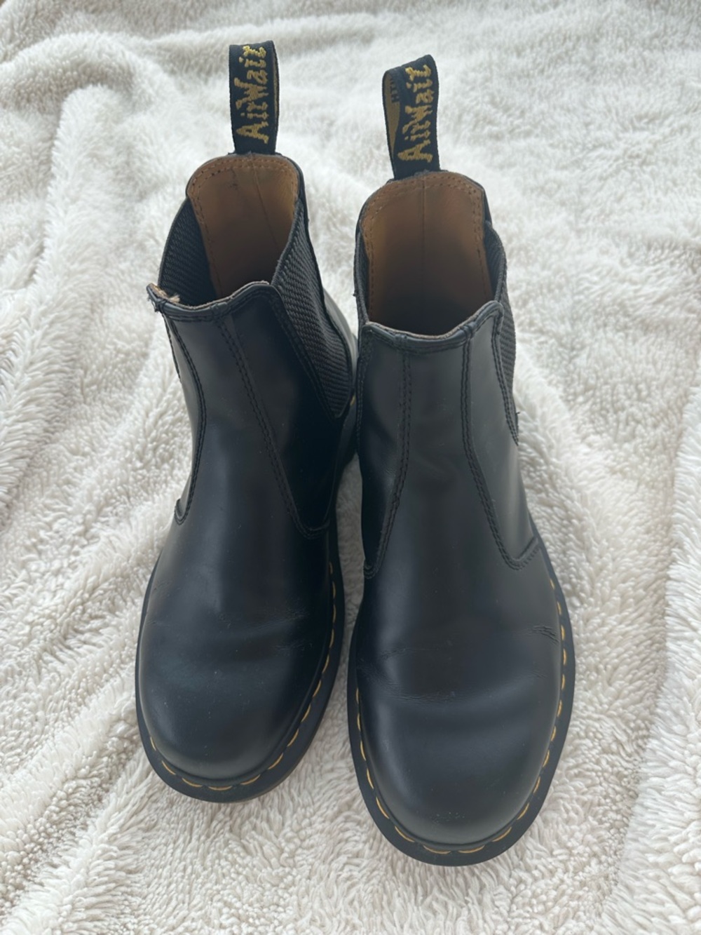 Dr. Martens Tan Leather Interior Sneakers with Gray Fabric